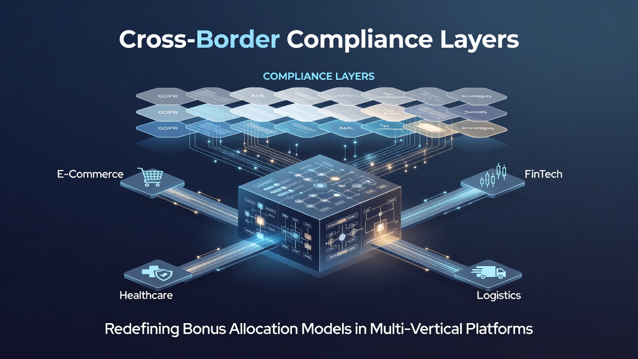 Technical systems managing compliance layers for bonus models in multi-vertical environments