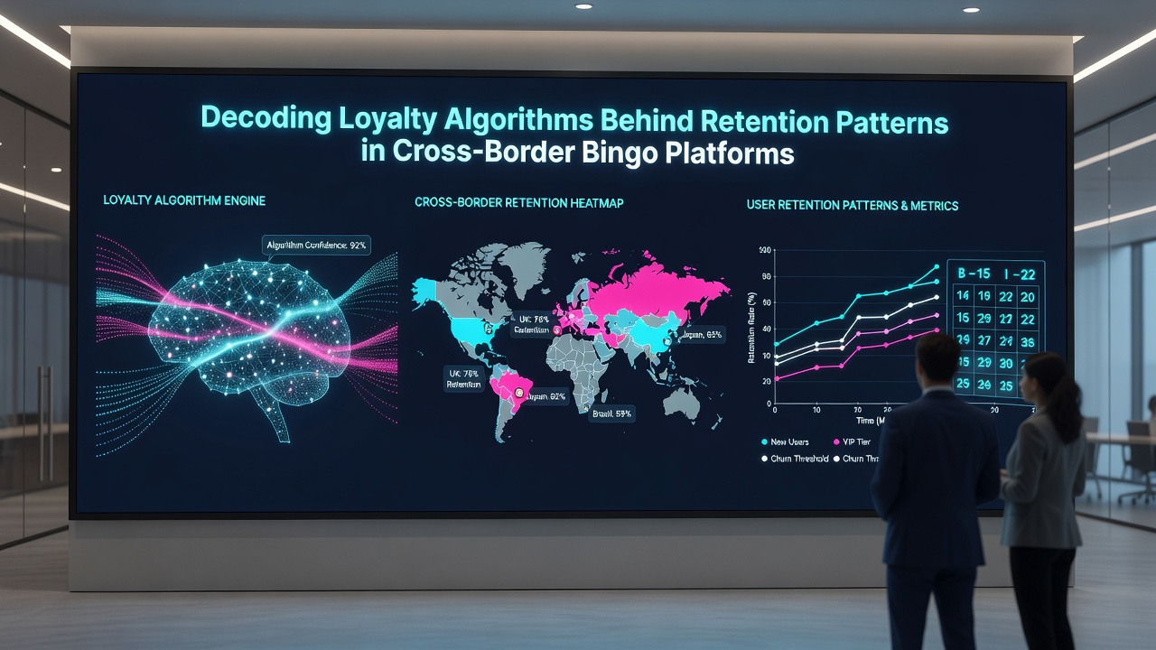 Dashboard showing retention metrics and player segmentation across borders