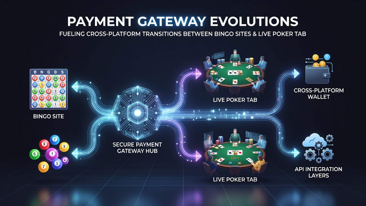 Close-up of secure transaction interface linking bingo and poker accounts on a mobile screen