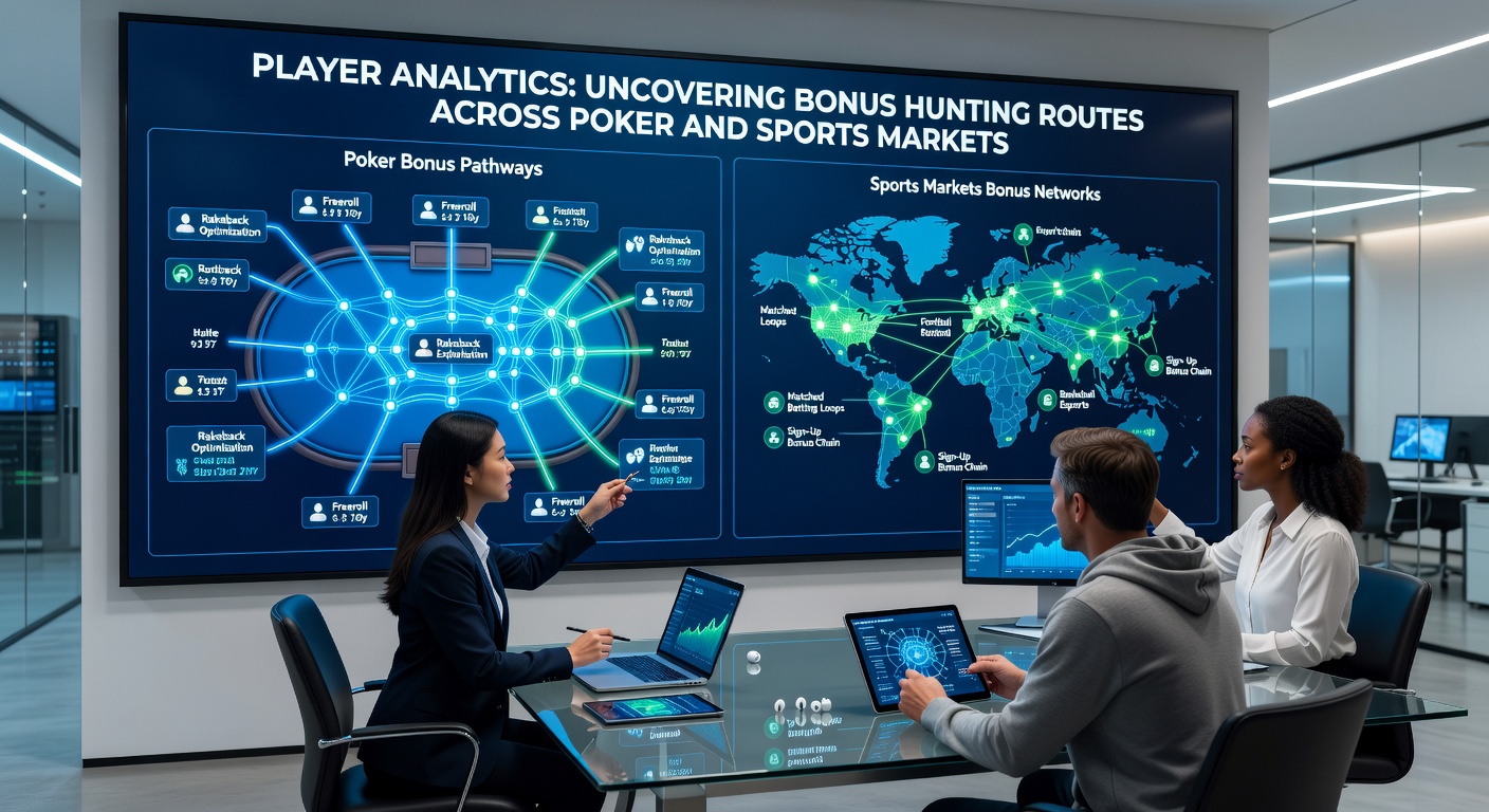 Player behavior heatmaps illustrating bonus hunting routes between poker sessions and sports betting activities