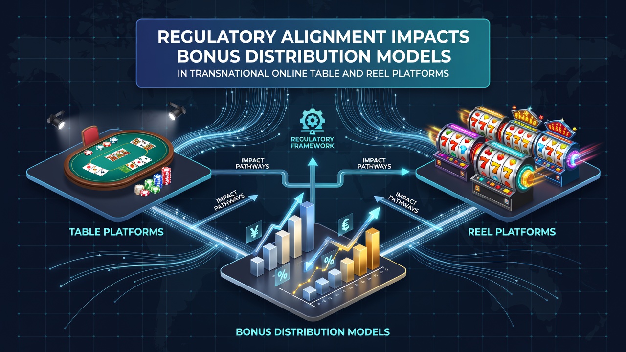Regulatory documents and digital interfaces showing bonus structures across multiple jurisdictions for online gaming platforms